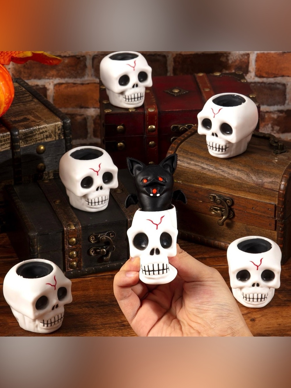 2 Pack - Skull Bat Squeezy Toy - 2 for $7 - No Cancels